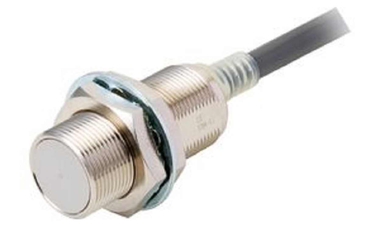Omron E2E-X7T1 2M, Inductive Threaded Barrel Proximity Sensor, M18, 7 mm Detection, 2-Wire NO, 10 → 30 V dc