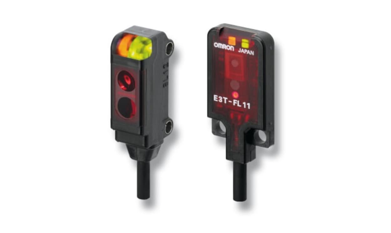Omron E3T-FL23-M5J 0.3M, Retroreflective Photoelectric Sensor, Block Sensor, 150 mm Detection Range