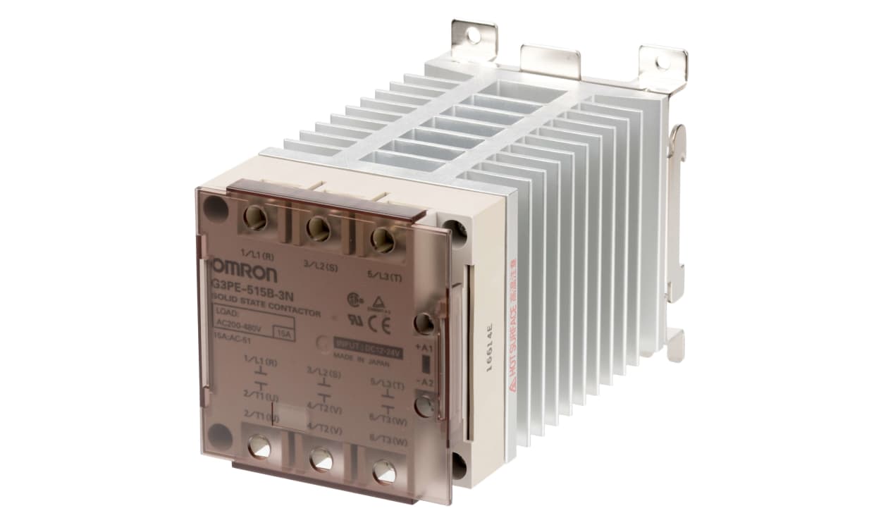 Omron G3PE-515B-3N 12-24VDC, Series Solid State Relay, 15 A Load, DIN Rail Mount, 528 V ac Load, 24 V dc Control - generaltechuae