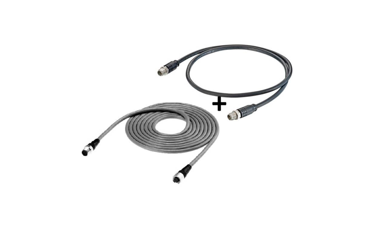 Omron F39-JGR5B, Straight Female 5 way M12 to Straight Male 5 way M12 Sensor Actuator Cable, 500mm
