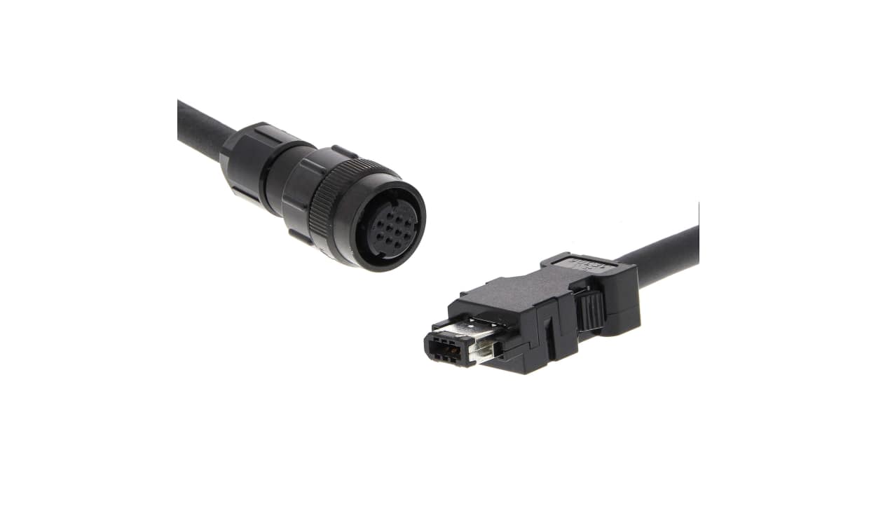 Omron R88A-CR1B001-5NF-E, 1S Series Encoder Cable for Use with Servo Motor, 1.5m Length, 400 → 15000 W, 230 → 400 V - generaltechuae