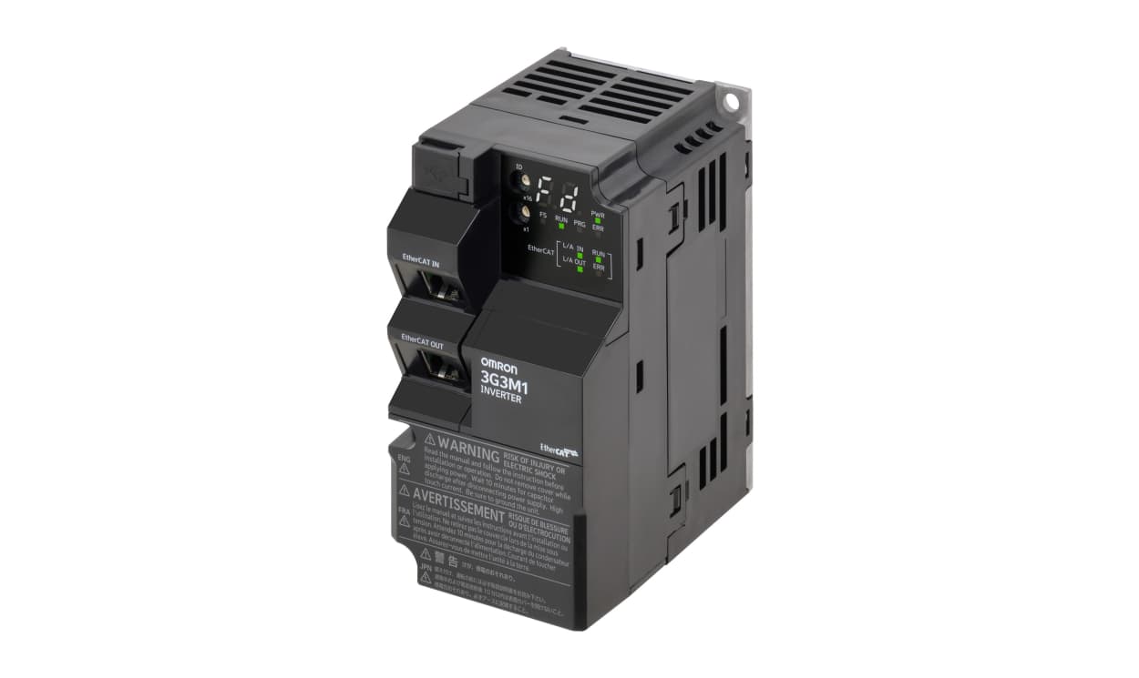 Omron 3G3M1-A2002-ECT, Variable Speed Drive, 0.4 kW, 3 Phase, 200 V ac, 2 A, M1 Series