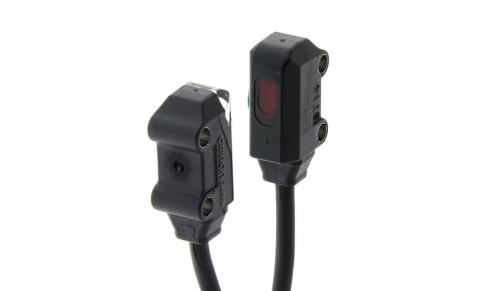 Omron E3T-ST14 2M, Through Beam Photoelectric Sensor, Block Sensor, 1 m Detection Range