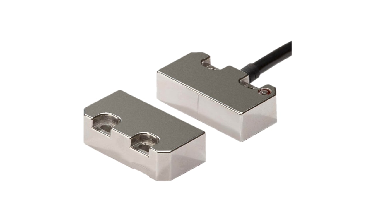 Omron F3S-TGR-NSMC-21-10, F3S-TGR-N_C Series Magnetic Non-Contact Safety Switch, 24V dc, Stainless Steel Housing, NO/2NC, 10m Cable