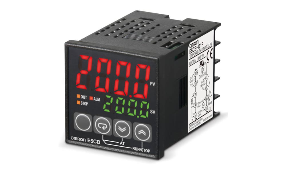 Omron E5CB-R1TC 100-240 VAC, E5CB Panel Mount PID Temperature Controller, 48 x 48mm 1 Input, 1 Output Relay, 100 → 240 V ac Supply Voltage