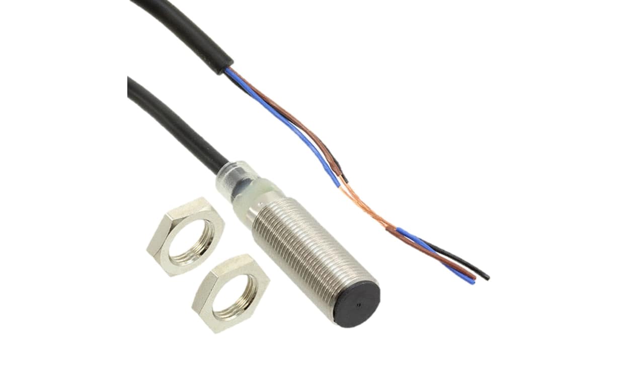 Omron E2B-M12KS04-WP-B2 2M, Inductive Threaded Barrel Proximity Sensor, M12, 4 mm Detection, PNP NC, 12 → 24 V dc - generaltechuae