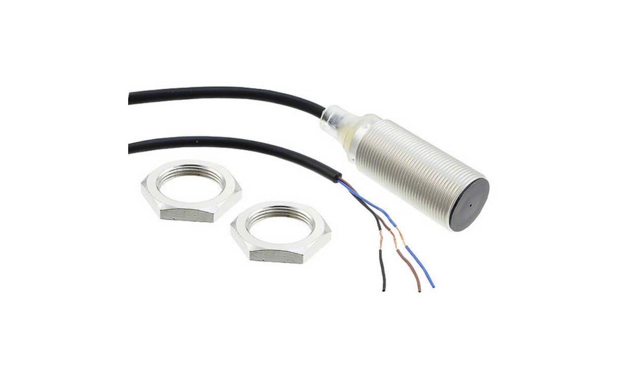 Omron E2B-M18KS08-WP-B1 2M, Inductive Threaded Barrel Proximity Sensor, M18, 8 mm Detection, PNP NO, 12 → 24 V dc - generaltechuae