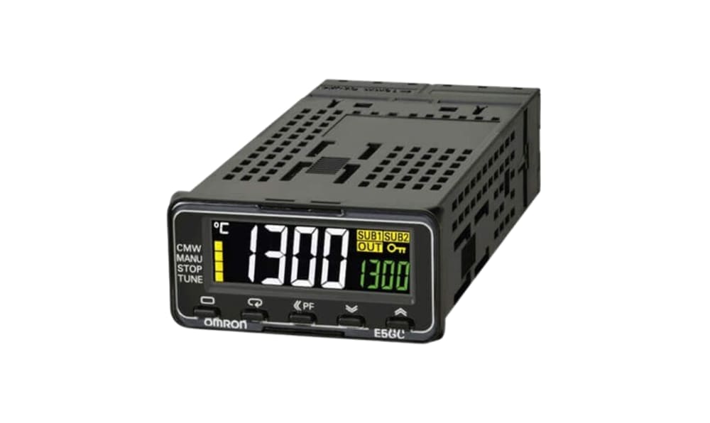 Omron E5GC-QX2ACM-000, E5GC Panel Mount PID Temperature Controller, 48 x 48mm, 1 Output SSR, Solid State Relay, Logic, 100 → 240 V ac