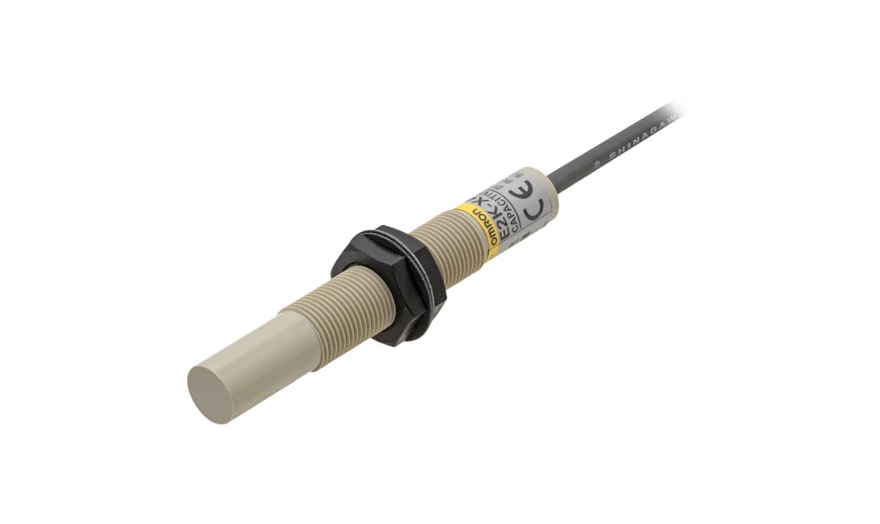 Omron E2K-X4MF1, Capacitive Threaded Barrel Proximity Sensor, M12, 4 mm Detection, PNP NO, 10 → 30 V dc - generaltechuae