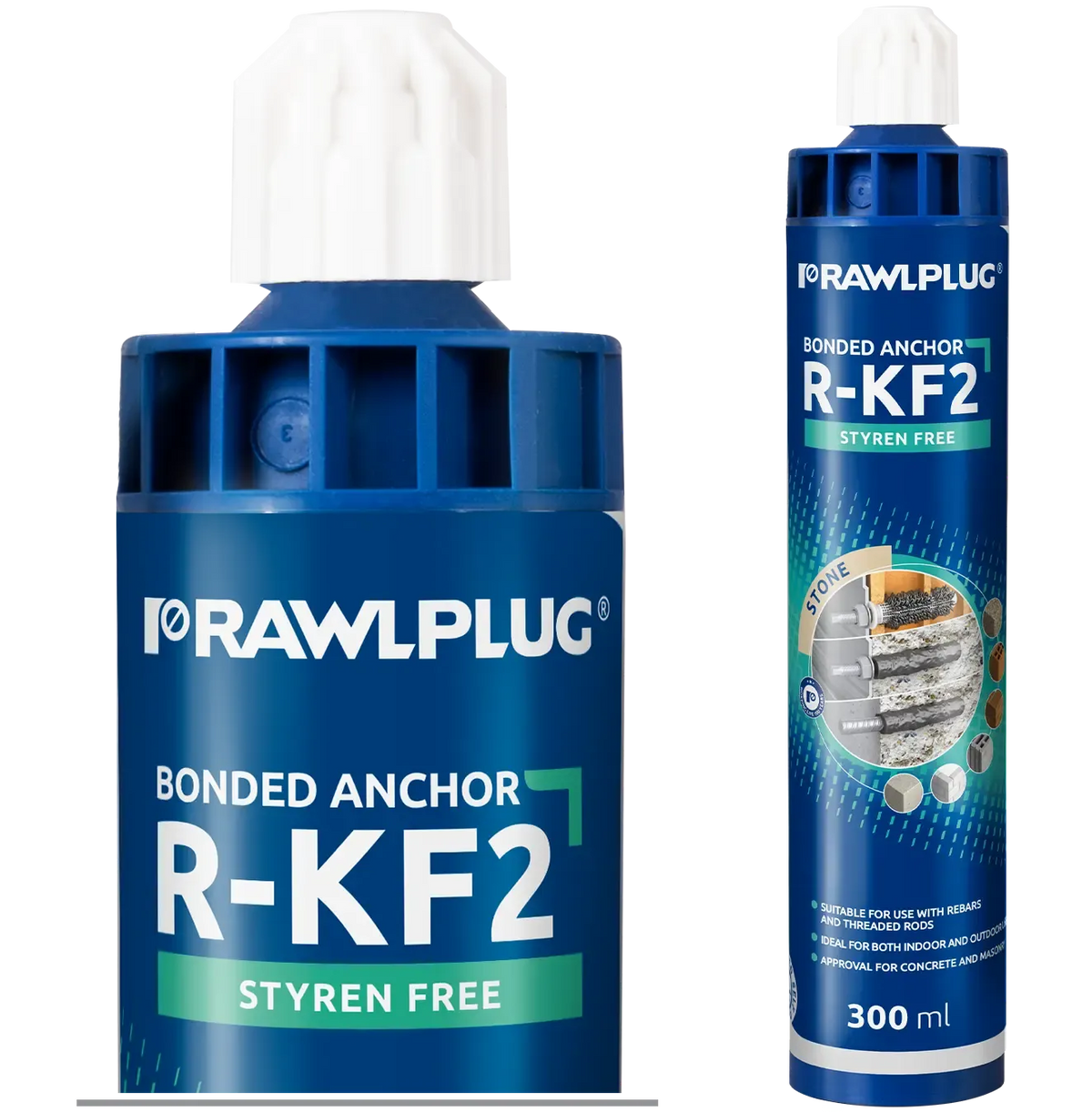 Rawlplug R-KF2-300-STONE | R-KF2 Universal Bonded Anchor, Standard, Stone Colour | 300 ml cartridge - generaltechuae