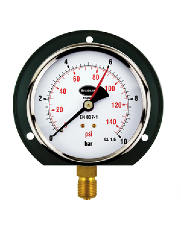 Brannan 34/600/0 | Black Steel Flange for Pressure & Altitude Gauges | 100 mm gauge - generaltechuae (2)