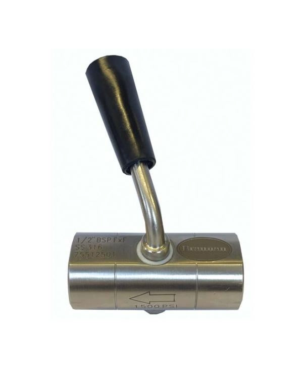 Brannan 39/073/0 | Stainless Steel Pressure Gauge Cock | SS304, 3/8 in Male x Female BSP, Standard - generaltechuae