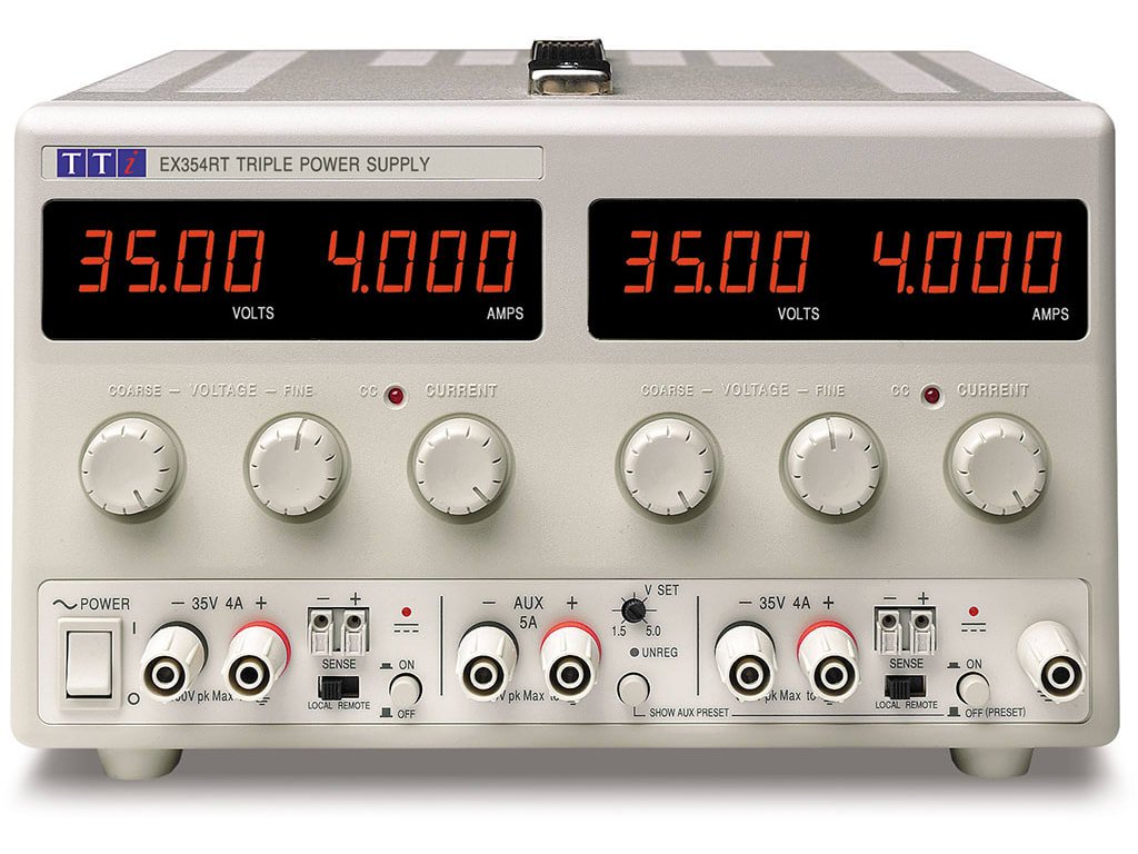 TTi EX354RT | Digital voltage and current meters | Triple 0-35V/0-4A Dual plus 1.5-5V/5A - generaltechuae