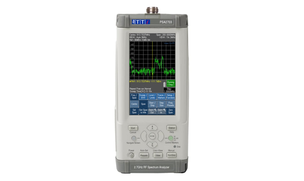 Aim-TTi PSA2703 Handheld Spectrum Analyser, 2.7GHz - generaltechuae