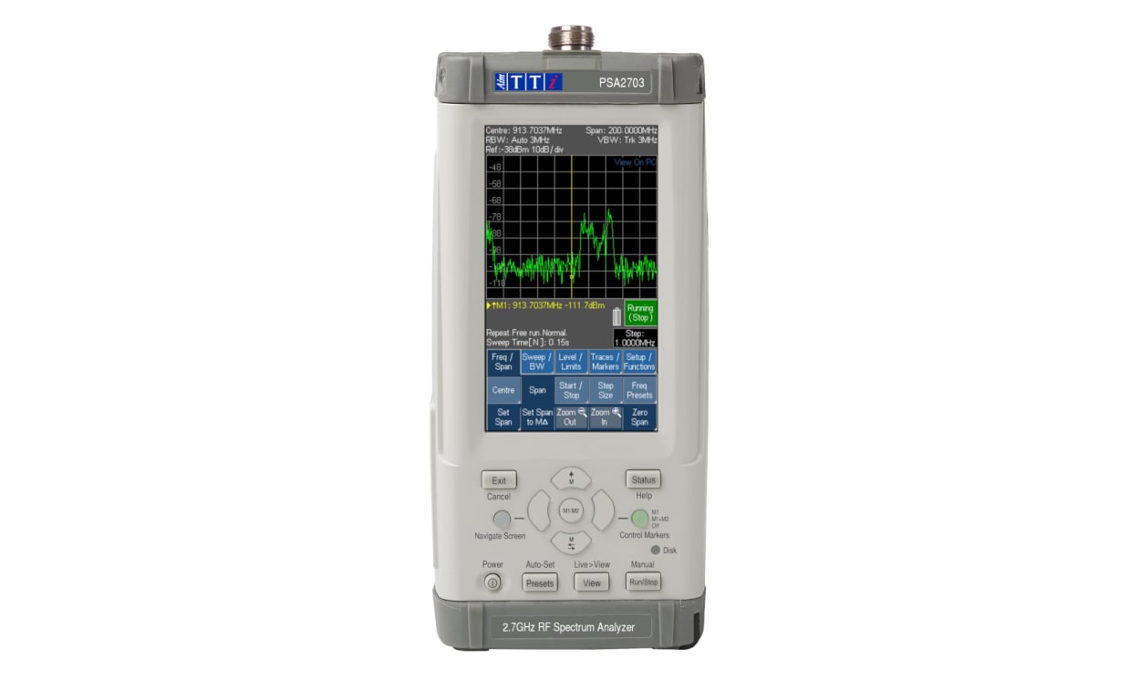 Aim-TTi PSA2703 Handheld Spectrum Analyser, 2.7GHz - generaltechuae