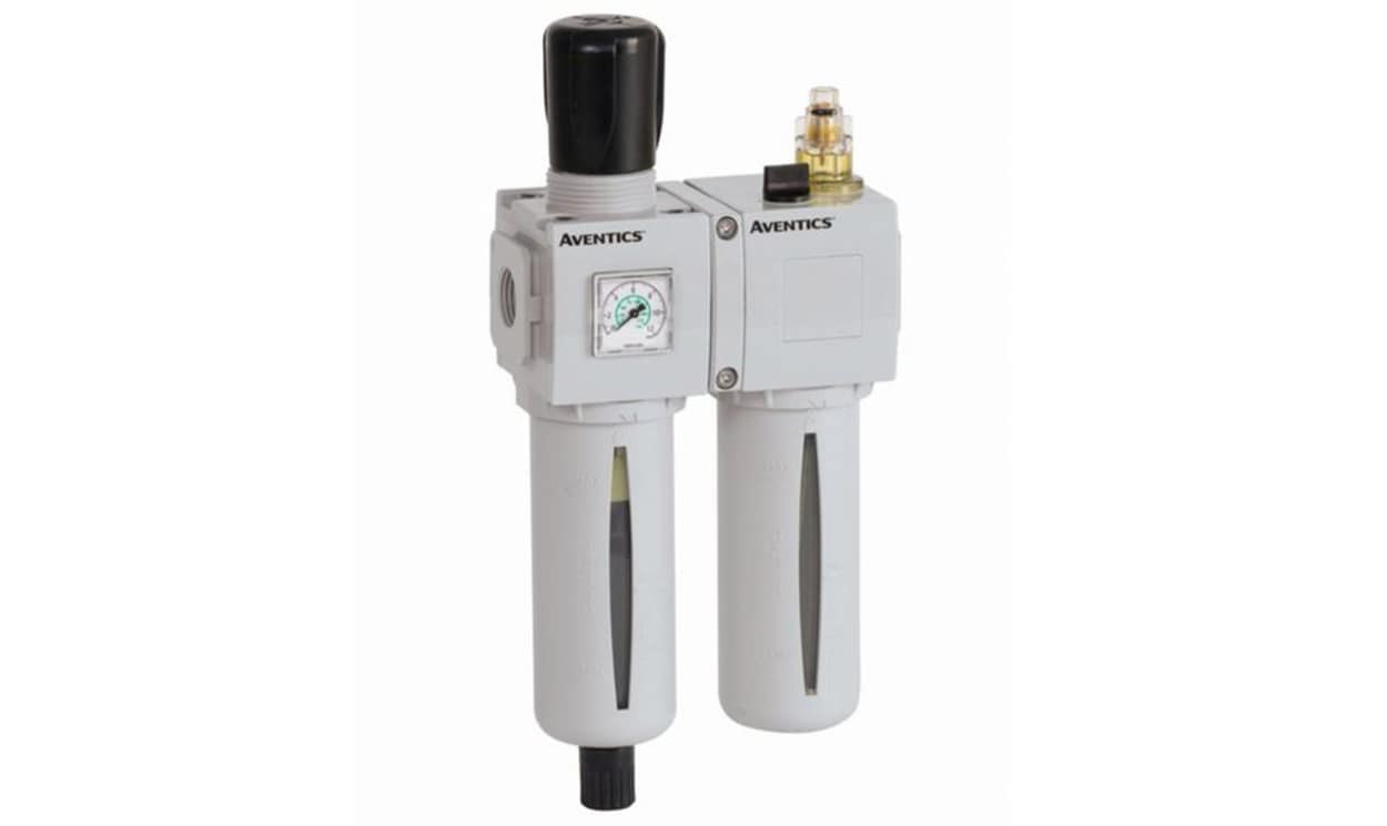 AVENTICS A652A0000000003 G 1/2 FRL, Manual, Semi Automatic Drain, 25μm Filtration Size - With Pressure Gauge