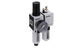 AVENTICS R412006307 G 3/8 Filter Regulator Lubricator, Semi Automatic Drain, 5μm Filtration Size - With Pressure Gauge