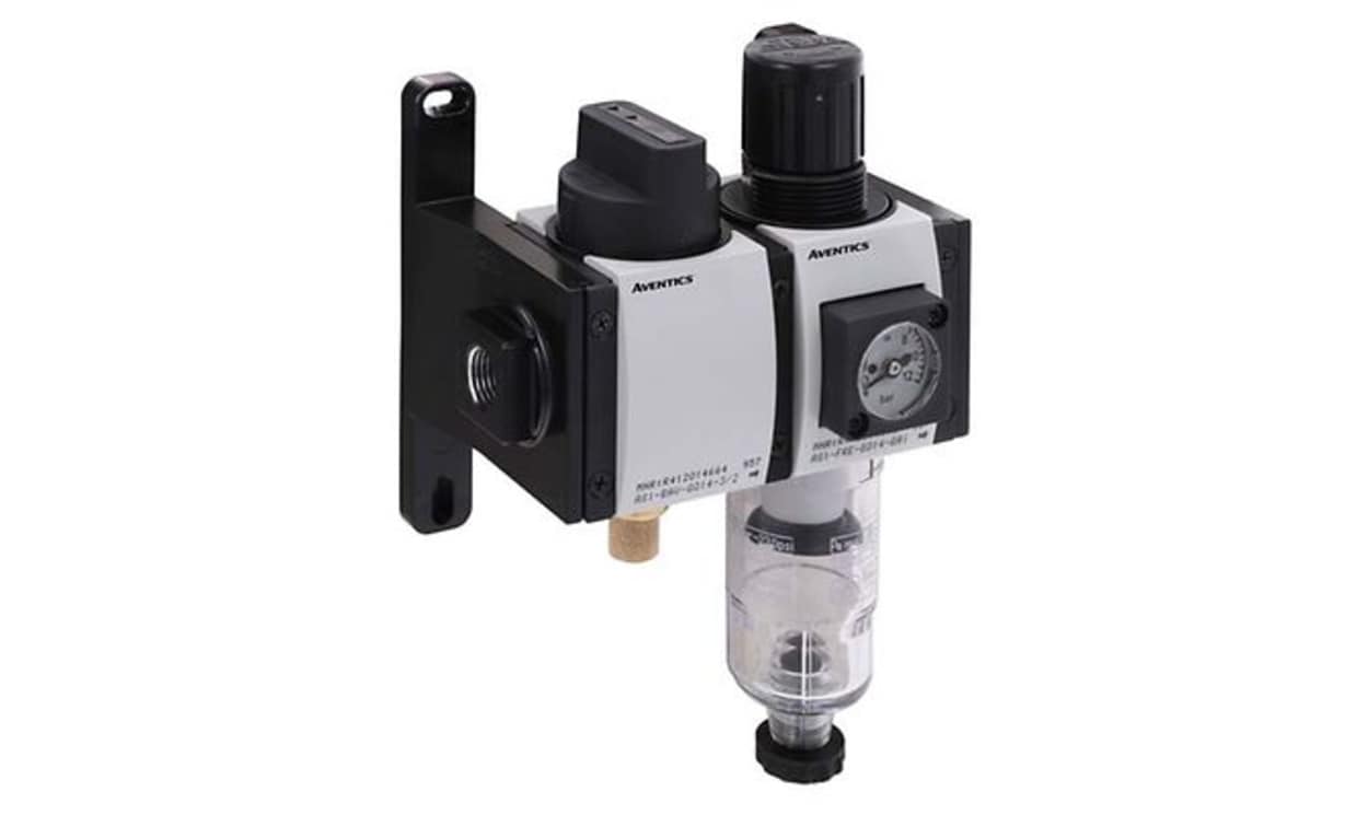 AVENTICS R412027663 AS1 Filter Regulator, 5μm, G 1/4, Semi Automatic, 12 bar - generaltechuae
