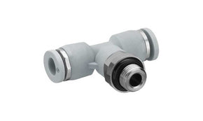 AVENTICS 2122210380 QR1-S-RTT Series T Fitting, G 3/8 to Push In 10 mm, Threaded Connection Style