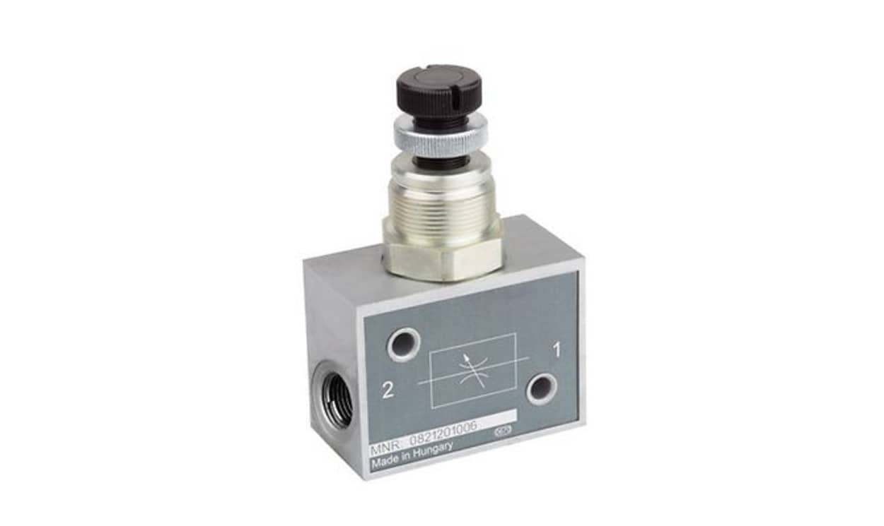AVENTICS 0821201006 CH01 Series Threaded Flow Valve, G 1/2 Female Inlet Port x G 1/2 Female Outlet Port