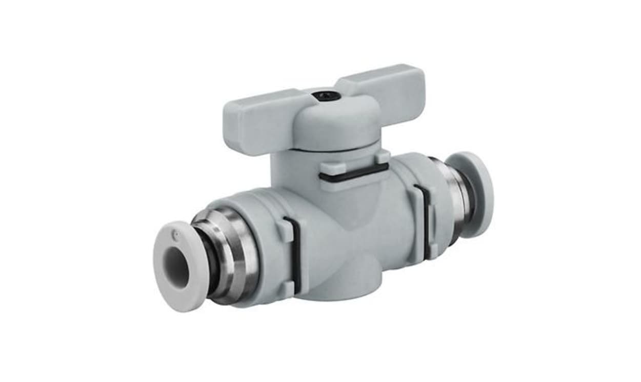 AVENTICS R412005502 Locking Shut-Off Valve Manual Blocking Of Air Supply Ball Valve QR1-BSK Series, Push In 6 mm, 2.5mm - generaltechuae
