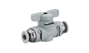 AVENTICS R412005503 Locking Shut-Off Valve Manual Blocking Of Air Supply Ball Valve QR1-BSK Series, Push In 6 mm, 2.5mm