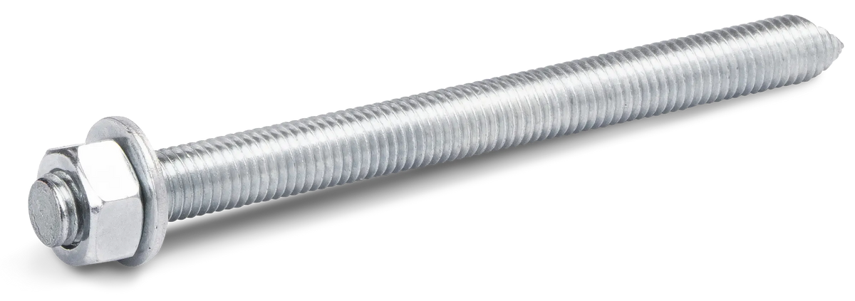 Rawlplug R-STUDS-12150-HDFL | Threaded Rod, Flat Head | M12 x 150 mm, class 5.8 HDG, 10 pcs - generaltechuae