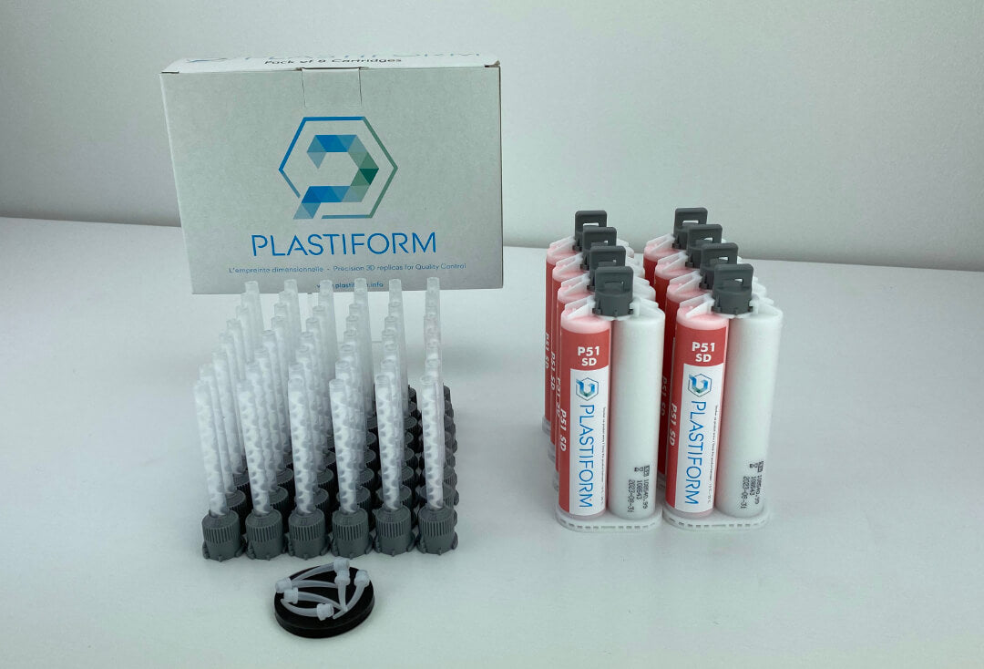 Plastiform CA-P51SD-8 | P51 SD Rigid Pasty Replication Compound | 8 x 50 ml Cartridges, 51 Shore D - generaltechuae