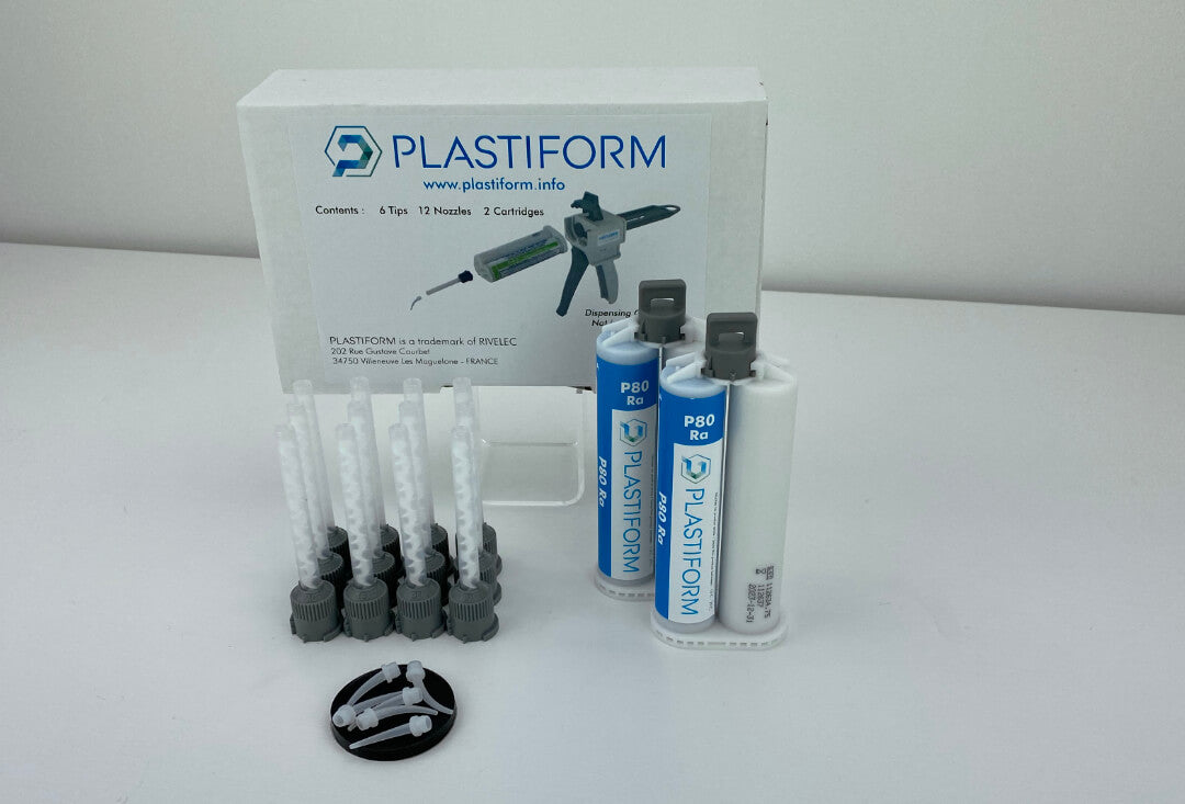 Plastiform CA-P80RA-2 | P80 Ra Pasty Roughness Replication Compound | 2 x 50 ml Cartridges, 80 Shore A - generaltechuae