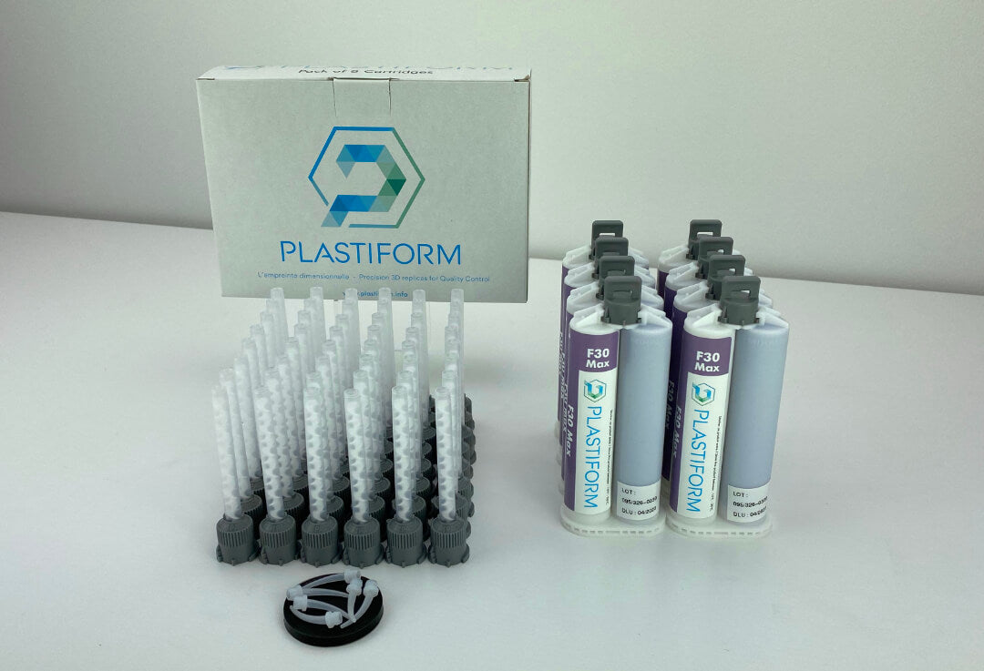 Plastiform CA-F30M-8 | F30 Max High-Stretch Fluid Compound | 8 x 50 ml Cartridges, approx. 30 Shore A - generaltechuae