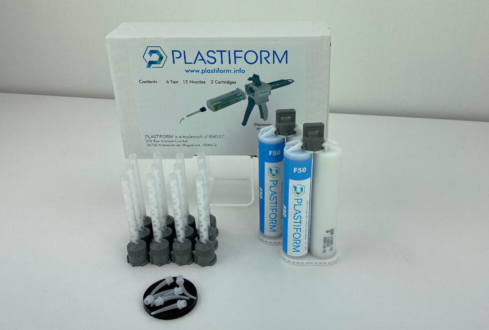 Plastiform CA-F50-2 | F50 Semi-Flexible Fluid Replication Compound | 2 x 50 ml Cartridges, 50 Shore A - generaltechuae