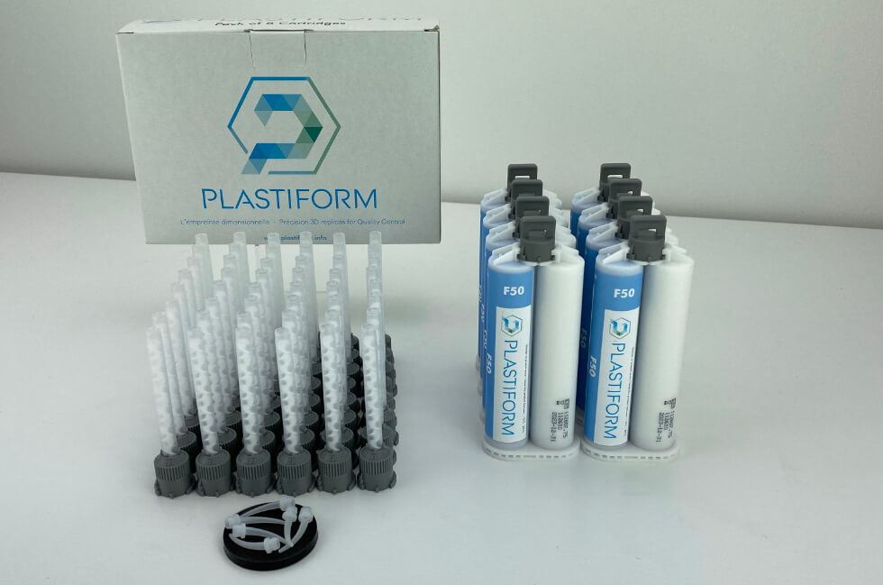 Plastiform CA-F50-8 | F50 Semi-Flexible Fluid Replication Compound | 8 x 50 ml Cartridges, 50 Shore A - generaltechuae