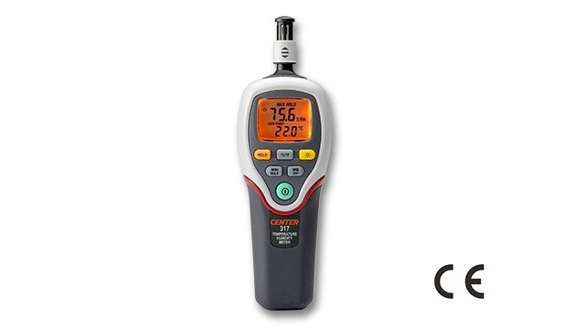 CENTER 317 Humidity Temperature Meter | Dew Point, Wet Bulb | Range: -20~60℃ ; -4~140℉ | Humidity: 0~99%RH | Dew Point Temperature: -20℃~60℃ ;  -4~140℉ - generaltechuae