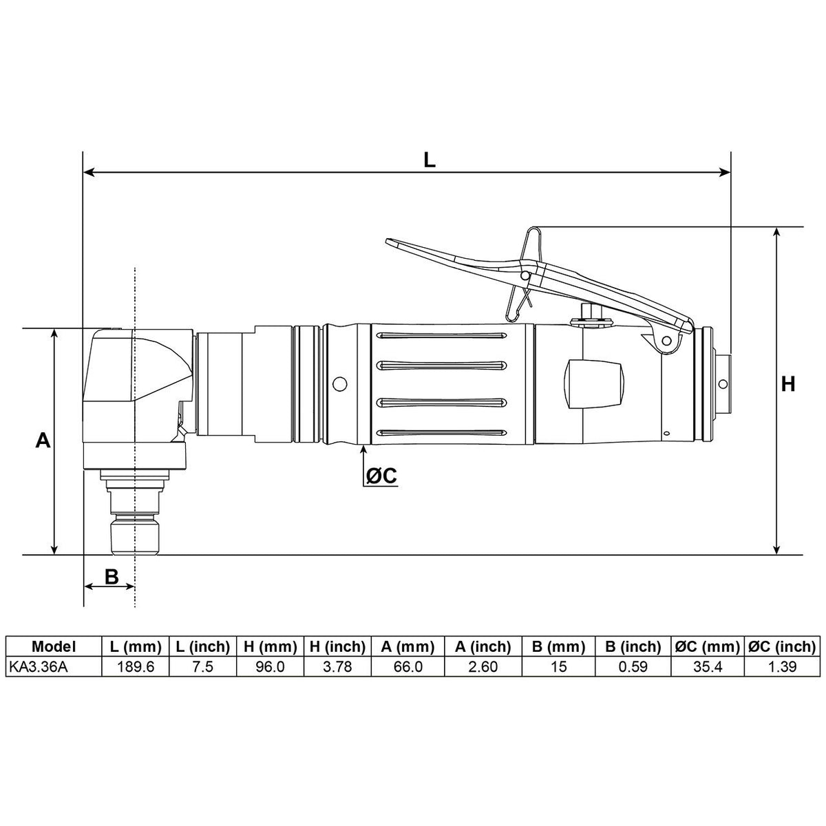 Desoutter KA3.36A | Pneumatic Collet Sander