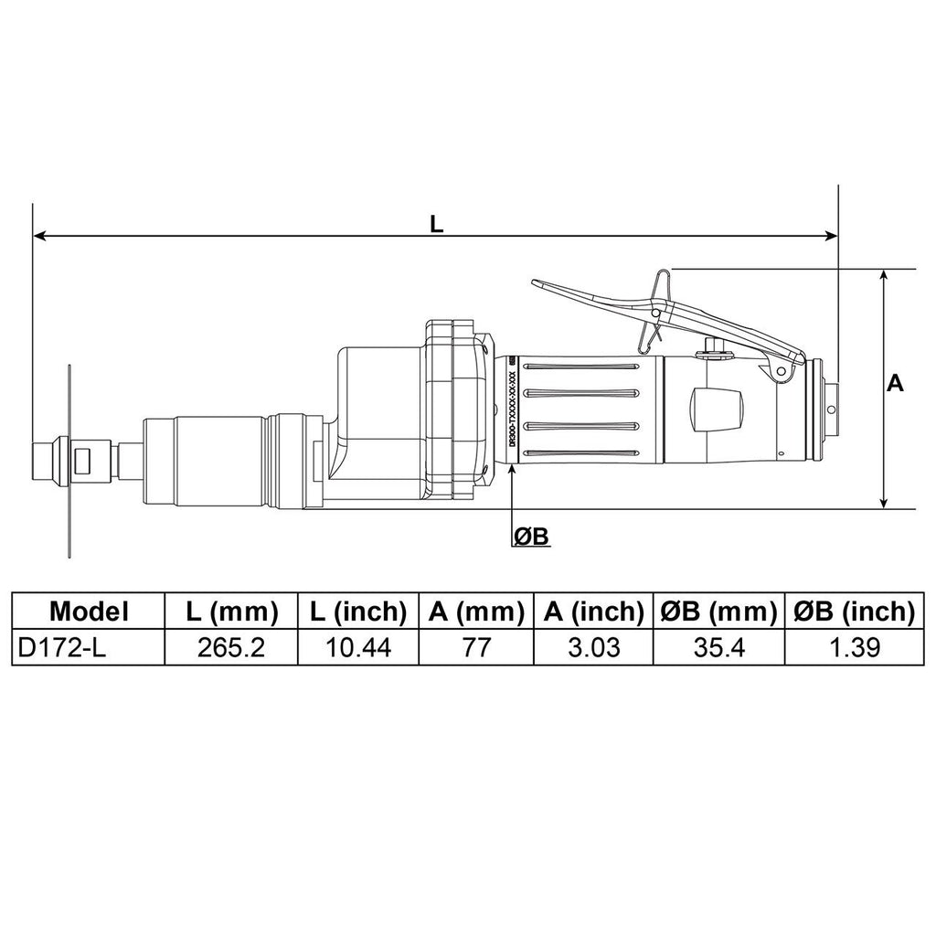 Desoutter D172-L | Pneumatic Grinder for Depressed Centre and Cut-off Discs