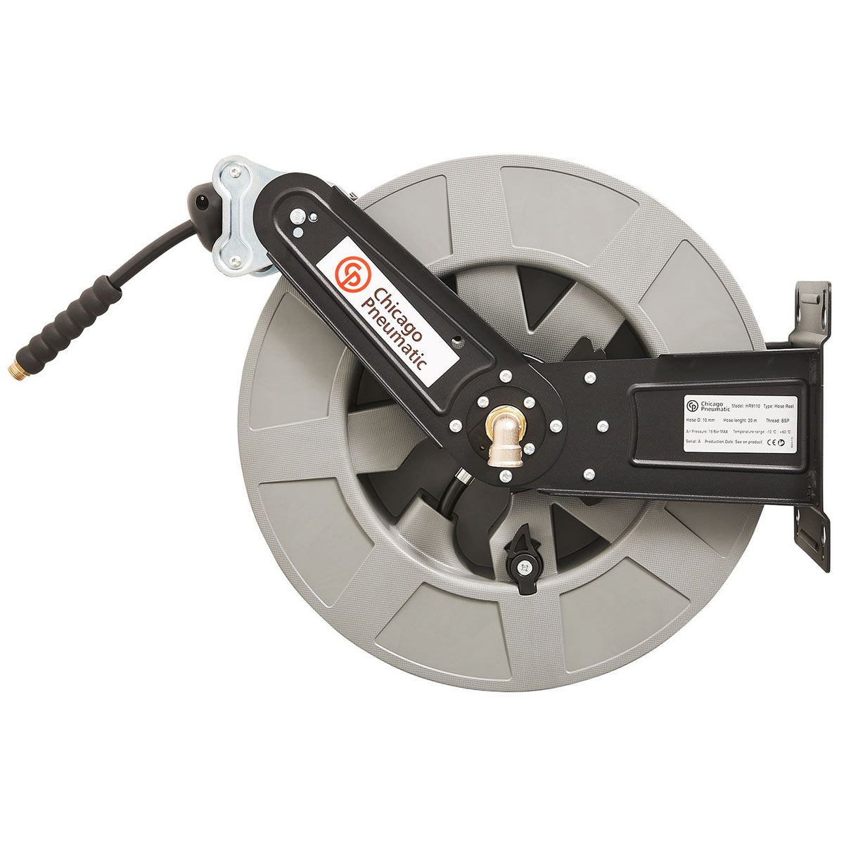 Desoutter HOSE REEL 10 MM NPT HR9110 | Open Drum Air Hose Reel | 10, 20 m (65 ft), NPT