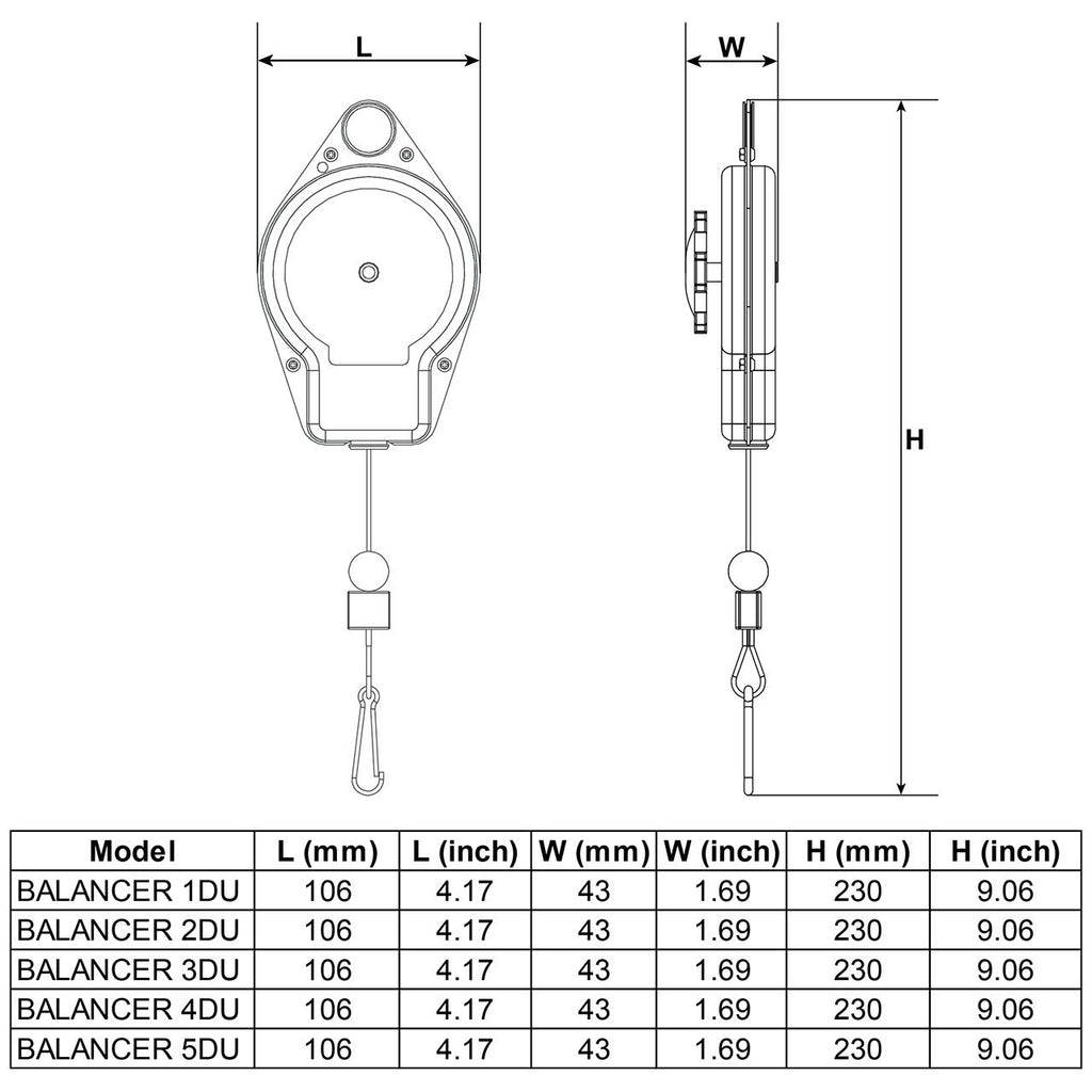Desoutter BALANCER 2DU 0,5-1KG RETRACTOR | Retractor Balancer