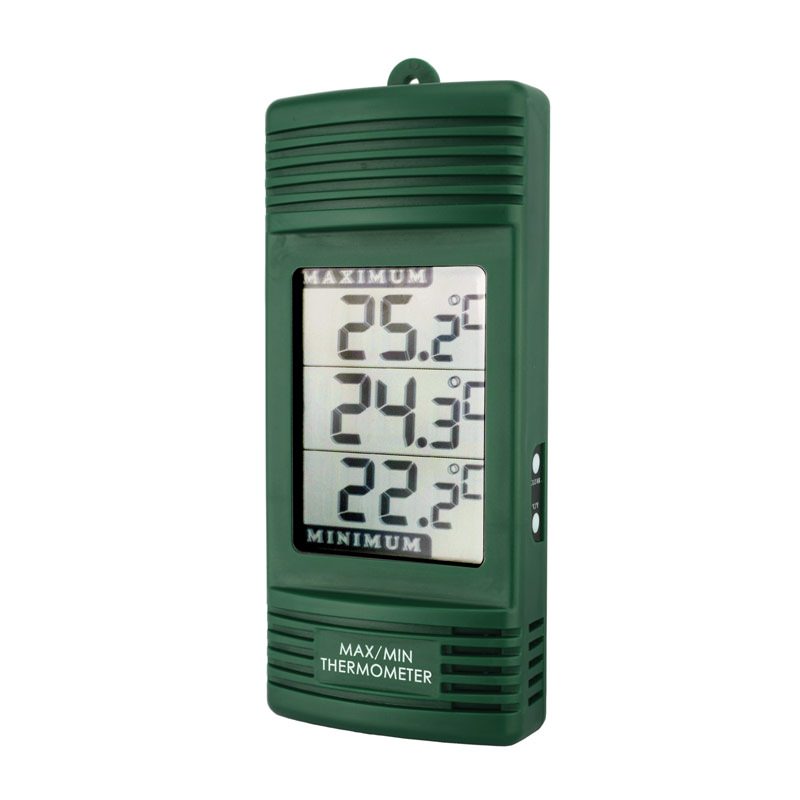 ETI 810-121 | Digital Max/Min Thermometer | Green, -20 to 59.9 °C, AA powered - generaltechuae