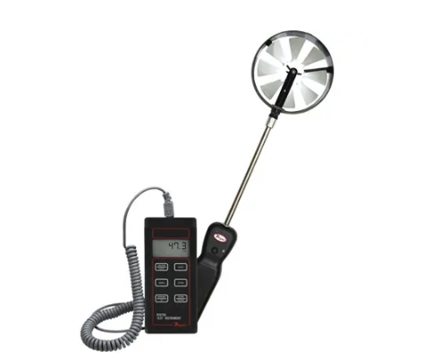 Dwyer Instruments 473B-1 | Vane Thermo-Anemometer Test Instrmt | 100mm | Air Vel | Vol Air Flow | Temp | Humidity