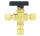 Dwyer Instruments 3MSV-BF240 | Compact 3-way ball valve | Brass | 1/4" female NPT | 6.35 mm orifice