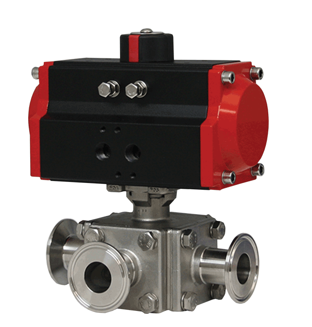 Dwyer Instruments WE33 | 3-way Tri-clamp stainless steel ball valve - generaltechuae