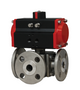 Dwyer Instruments WE34 | 3-way flanged stainless steel ball valve