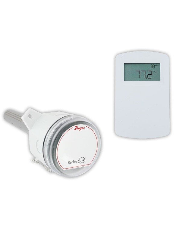 Dwyer Instruments CDTR-2N4E4 | Carbon Dioxide/Temperature/Humidity | Wall Mount | Universal current/voltage output | Pt1000 O RTD Temperature Output | North American Housing - generaltechuae