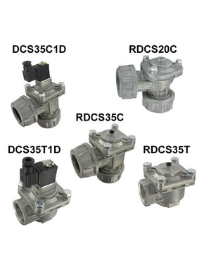 Dwyer Instruments DCS20C3D | 3/4" diaphragm valve | Integrated coil | Coupling connection | 24 VDC DIN electrical connection