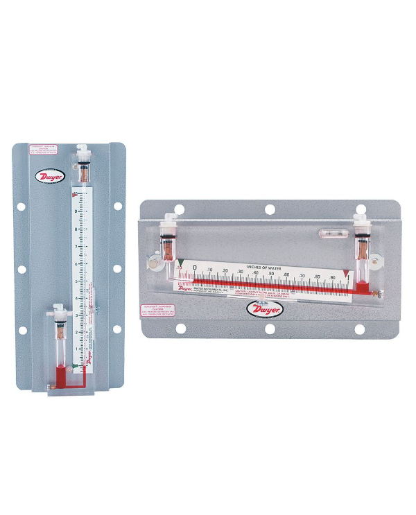 Dwyer Instruments 202.5 | Solid plastic stationary gage | Range .20-0-2.0" w.c. | .01 minor div. | 8-3/4" scale | 4 lb 7 oz - generaltechuae