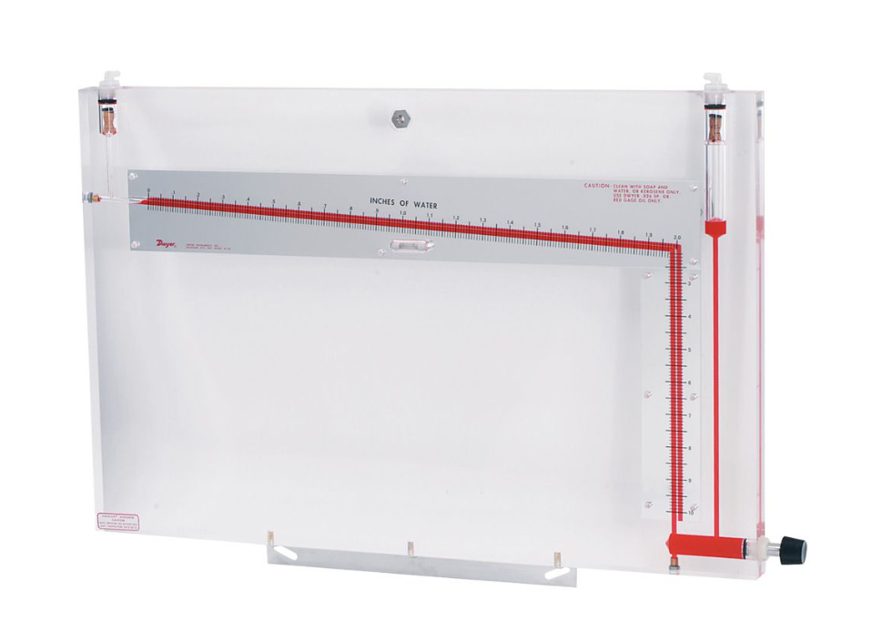 Dwyer Instruments 424-10 | Inclined/vertical manometer | Inclined range: 0-2.0" w.c. | .01 min. div. | 20" scale; vertical range 2.1-10" w.c. | min. div. .10 | 9" scale - generaltechuae