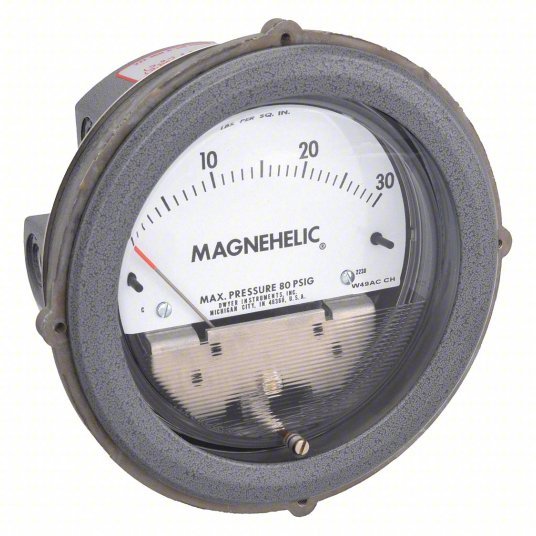 DWYER Differential Pressure Gauge | Range  0 to 30 psid | 1/8 in NPT Female |  Dual Single-Side or Back - generaltechuae
