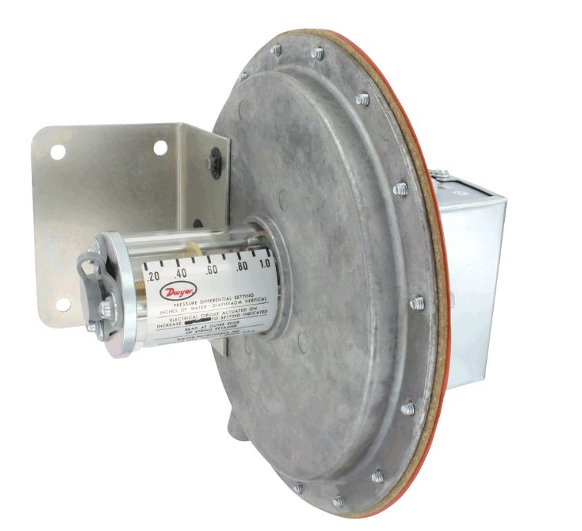 Dwyer Instruments 1638-2 | Diaphragm Pressure Switch | 1.0-3.0" w.c. | SPDT | 15A, 120-480 VAC | 1/8" NPT - generaltechuae