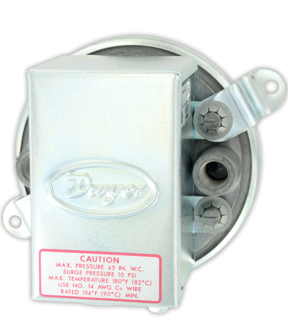 Dwyer Instruments 1900-5-MR | Compact Low Differential Pressure Switch | 1.40-5.5in w.c. | Manual Reset - generaltechuae