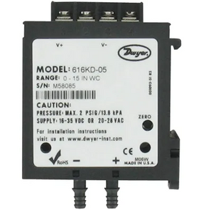 Dwyer Instruments 616KD-00-V | Differential Pressure Sensor | 0-1 inH2O | 0-10V | 20-28VAC/16-35VDC | 616KD Series - generaltechuae